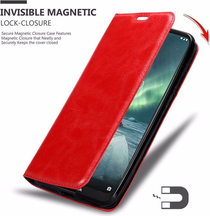 Actual product image Cadorabo Book Invisible Magnet Cover (Nokia 7.2)