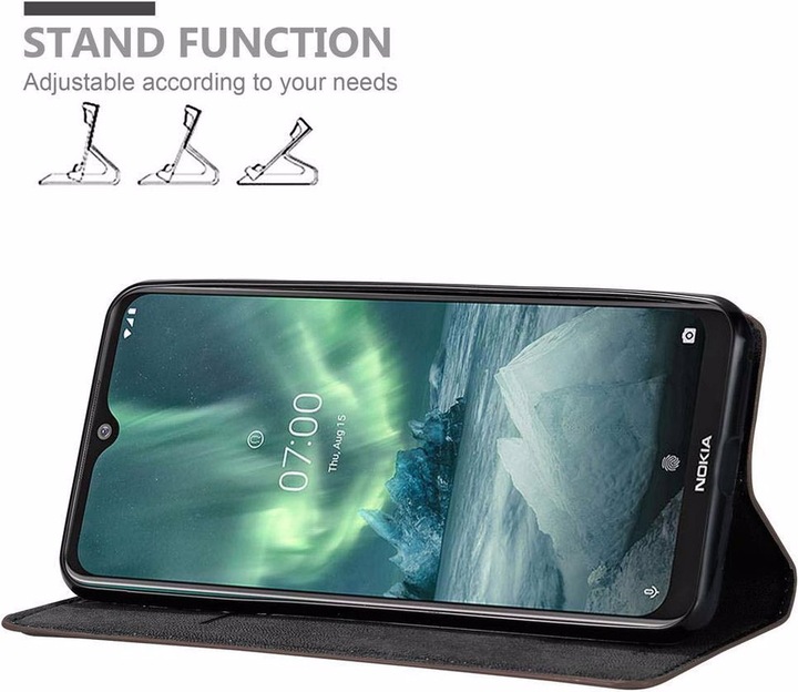 Actual product image Cadorabo Book Invisible Magnet Cover (Nokia 7.2)