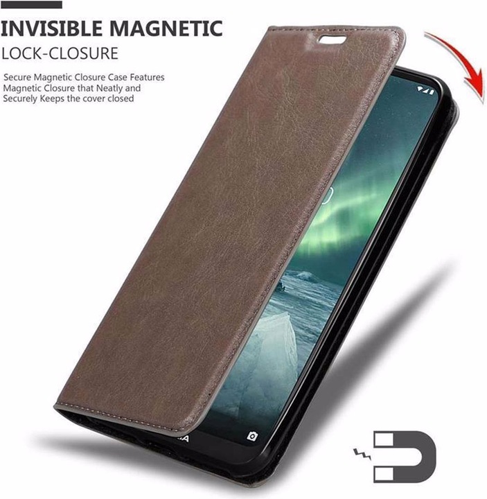 Actual product image Cadorabo Book Invisible Magnet Cover (Nokia 7.2)