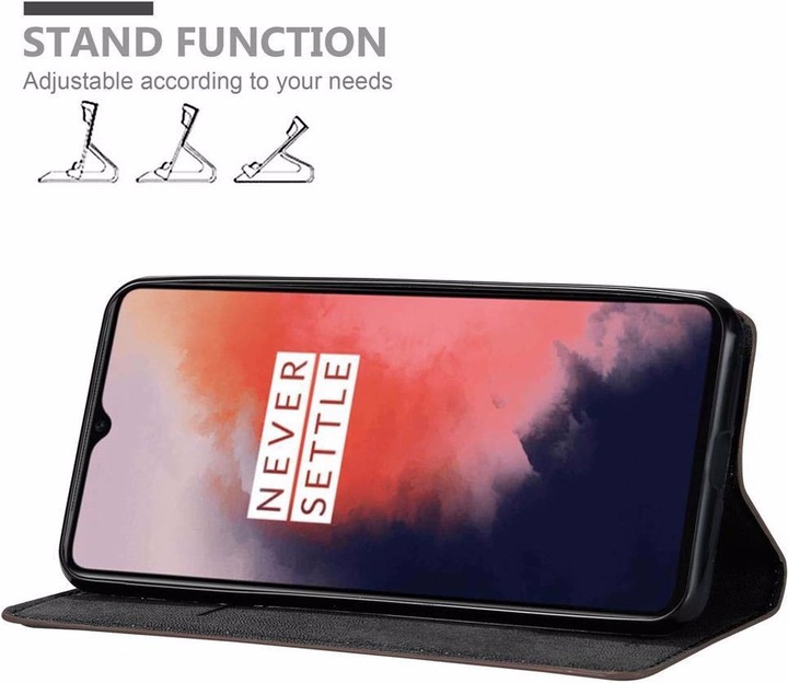 Actual product image Cadorabo Book Invisible Magnet Cover (OnePlus 7T)