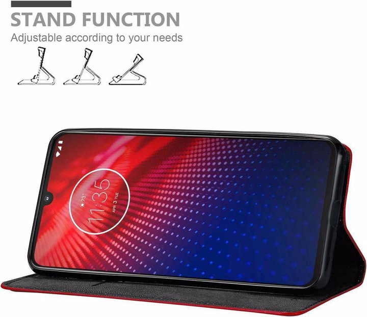 Actual product image Cadorabo Book Invisible Magnet Cover (Motorola Moto Z4)