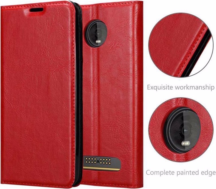 Actual product image Cadorabo Book Invisible Magnet Cover (Motorola Moto Z4)