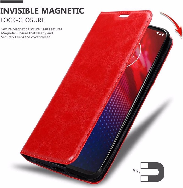 Actual product image Cadorabo Book Invisible Magnet Cover (Motorola Moto Z4)