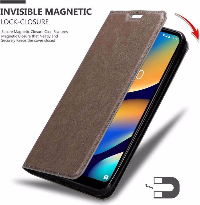 Actual product image Cadorabo Book Invisible Magnet Cover (Wiko View 3 Lite)