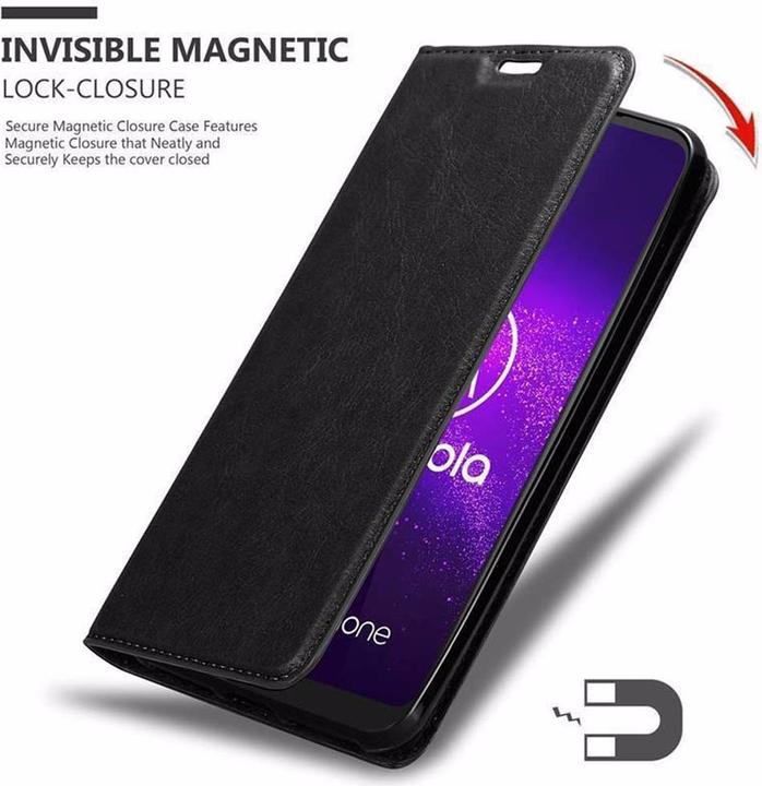 Actual product image Cadorabo Book Invisible Magnet Cover (Motorola Moto G8 Plus)