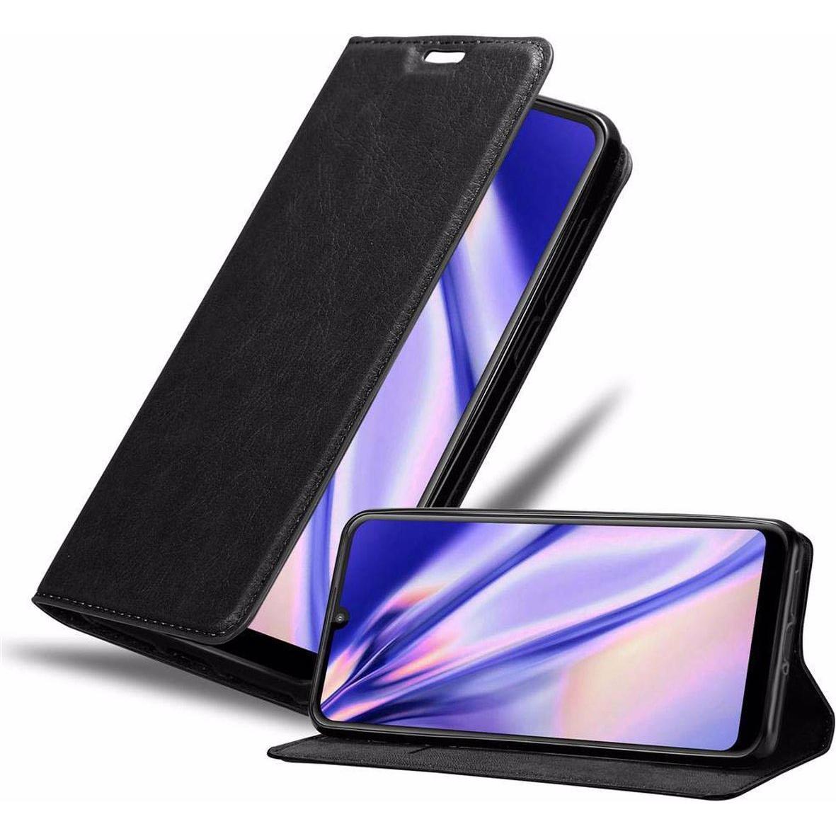 Cadorabo Book Invisible Magnet Cover (Motorola Moto E6 Plus), Smartphone Hülle, Schwarz