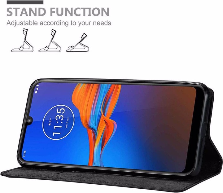 Actual product image Cadorabo Book Invisible Magnet Cover (Motorola Moto E6 Plus)