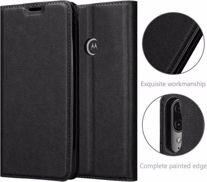 Actual product image Cadorabo Book Invisible Magnet Cover (Motorola Moto E6 Plus)