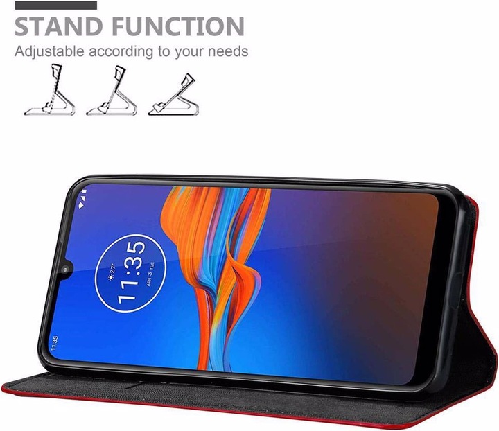Actual product image Cadorabo Book Invisible Magnet Cover (Motorola Moto E6 Plus)