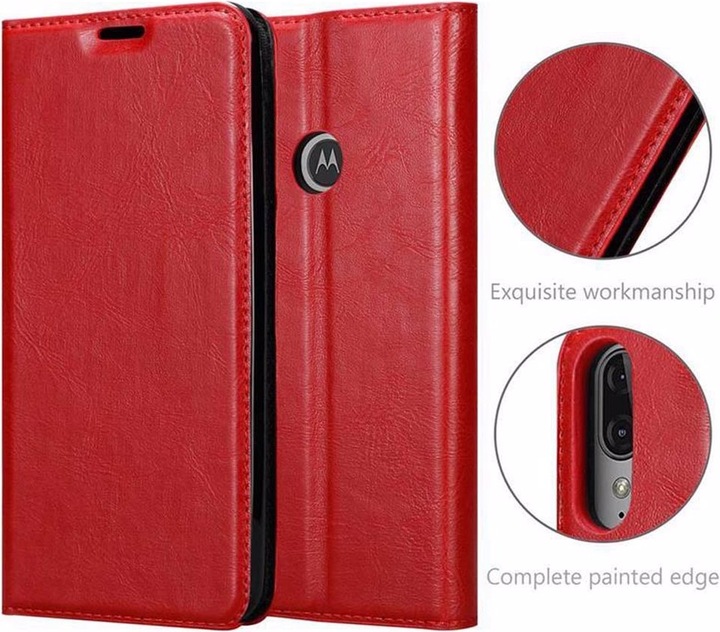 Actual product image Cadorabo Book Invisible Magnet Cover (Motorola Moto E6 Plus)