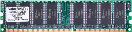 Immagine prodotto Kingston Kvr400x64c3a/512 512mb Ddr-Dimm Pc3200 Cl3 (1 x 512MB, 400 MHz, DDR-RAM, DIMM)