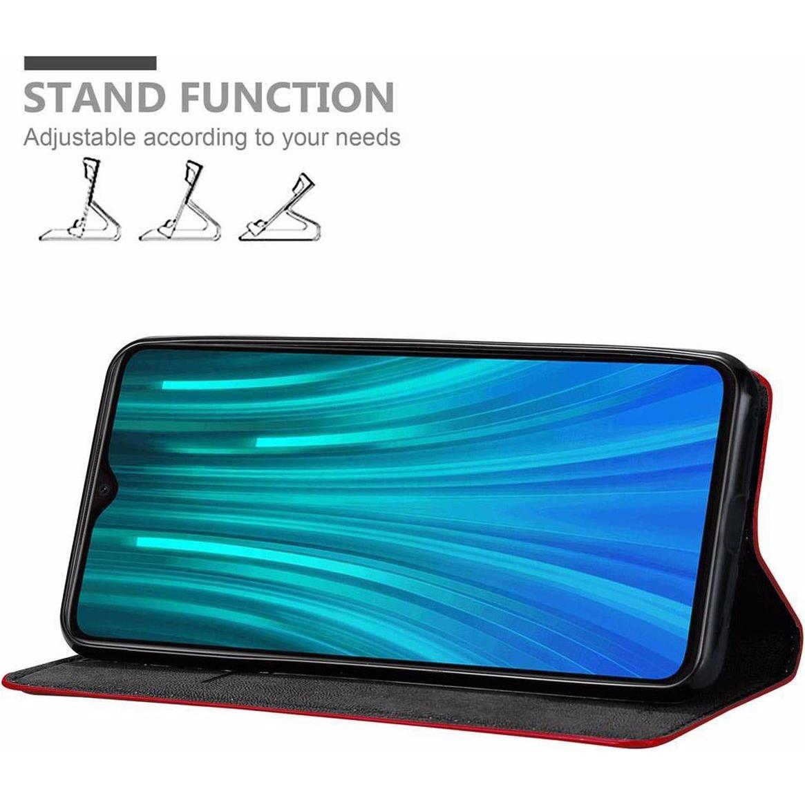 Thumbnail - Cadorabo Book Invisible Magnet Cover (Xiaomi Redmi Note 8 Pro), Smartphone Hülle, Rot