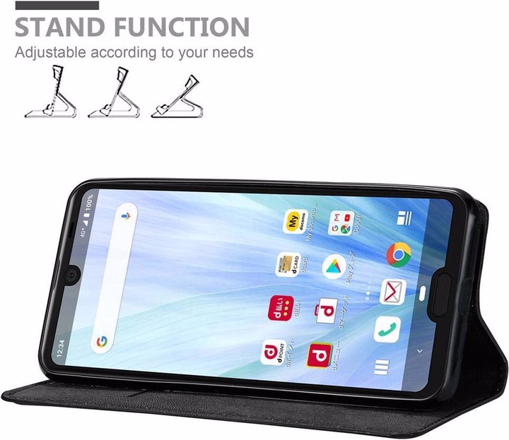 Actual product image Cadorabo Book Invisible Magnet Cover (Sharp Aquos R3)