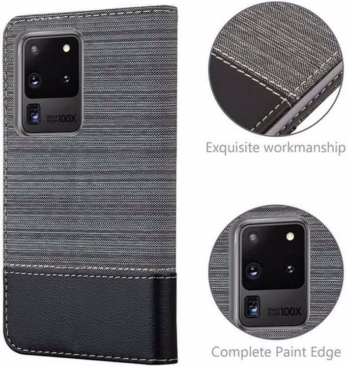 Produktbild Cadorabo Book Jeans Optik Cover (Samsung Galaxy S20 Ultra)