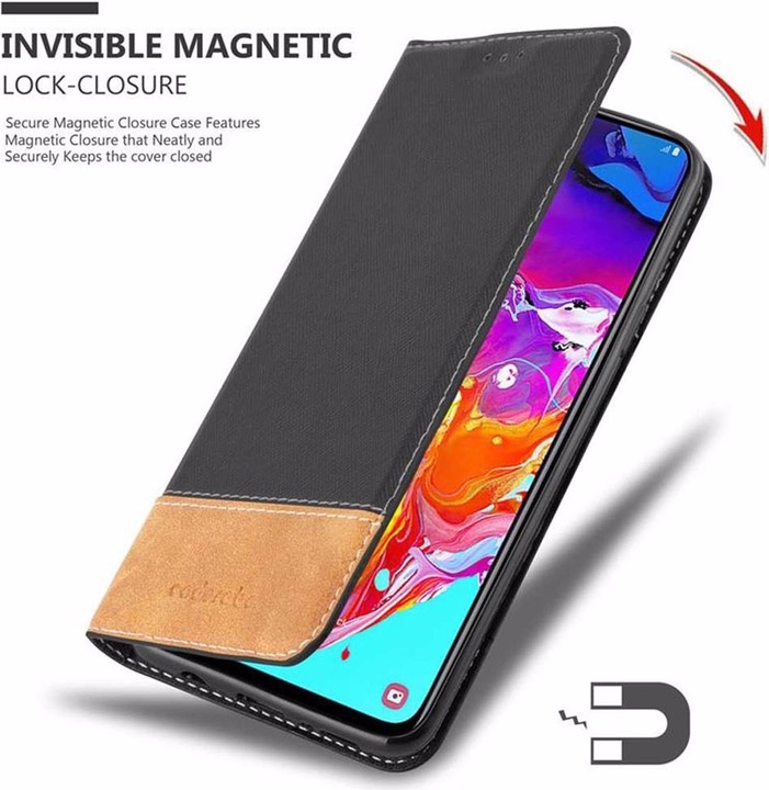 Actual product image Cadorabo Book X Wallet Cover (Samsung Galaxy A70)