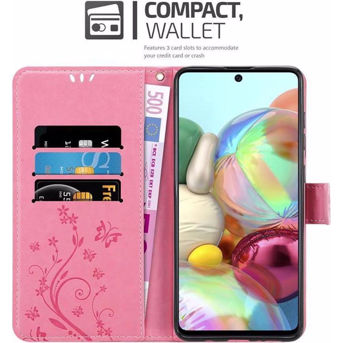 Thumbnail - Cadorabo Flower Book Cover (Samsung Galaxy A71), Smartphone Hülle, Rosa