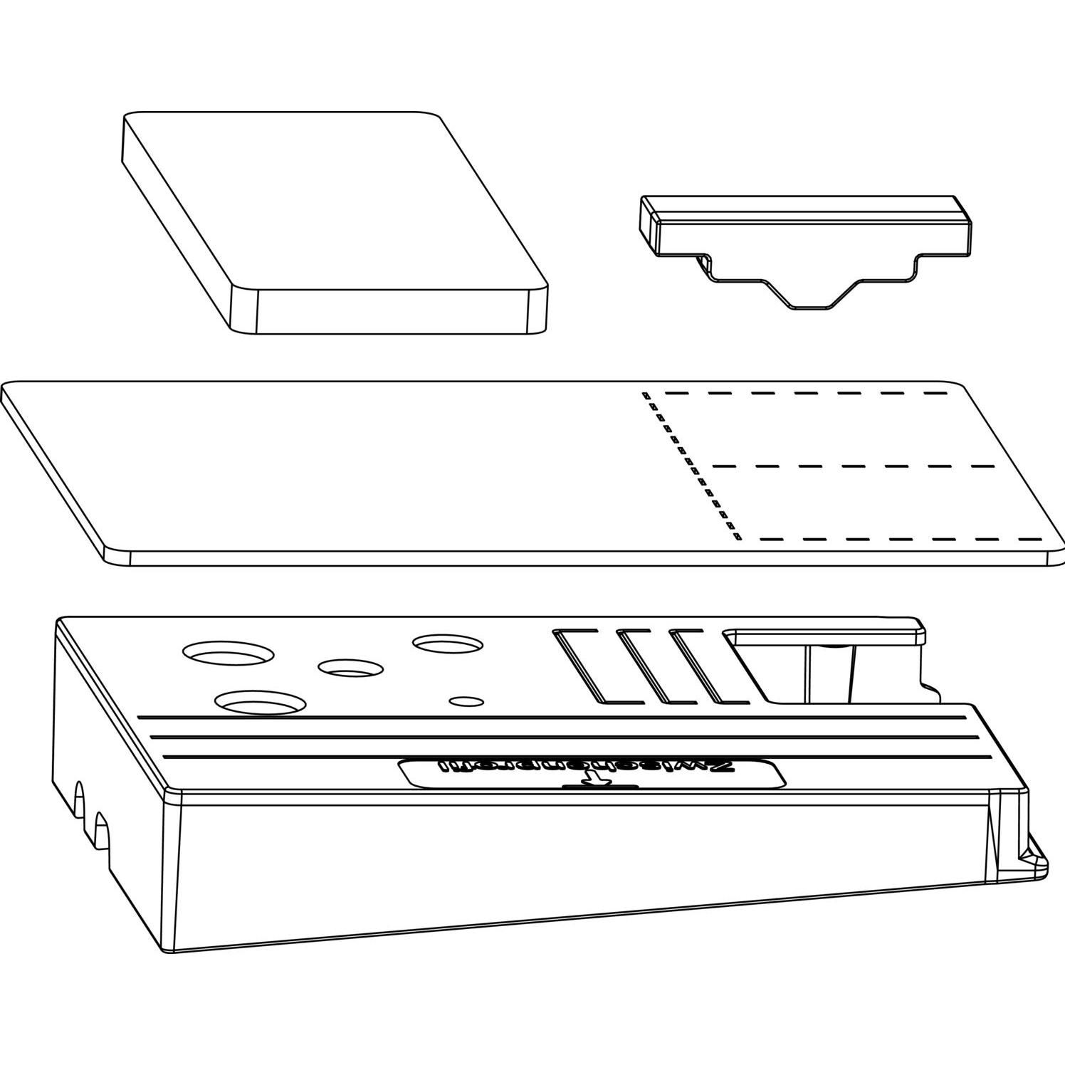 Maco, Türbeschlag + Scharnier, HS Dichtungsplatten-Set m.Entwässerung, Zwischenprofil 115, rechts,silber