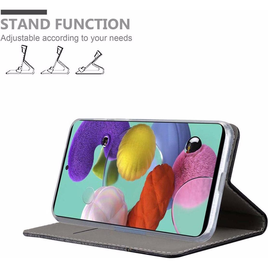 Thumbnail - Cadorabo Book Jeans Optik Cover (Samsung Galaxy M40s), Smartphone Hülle, Grau