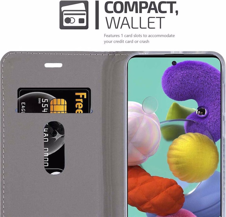 Produktbild Cadorabo Book Jeans Optik Cover (Samsung Galaxy M40s)