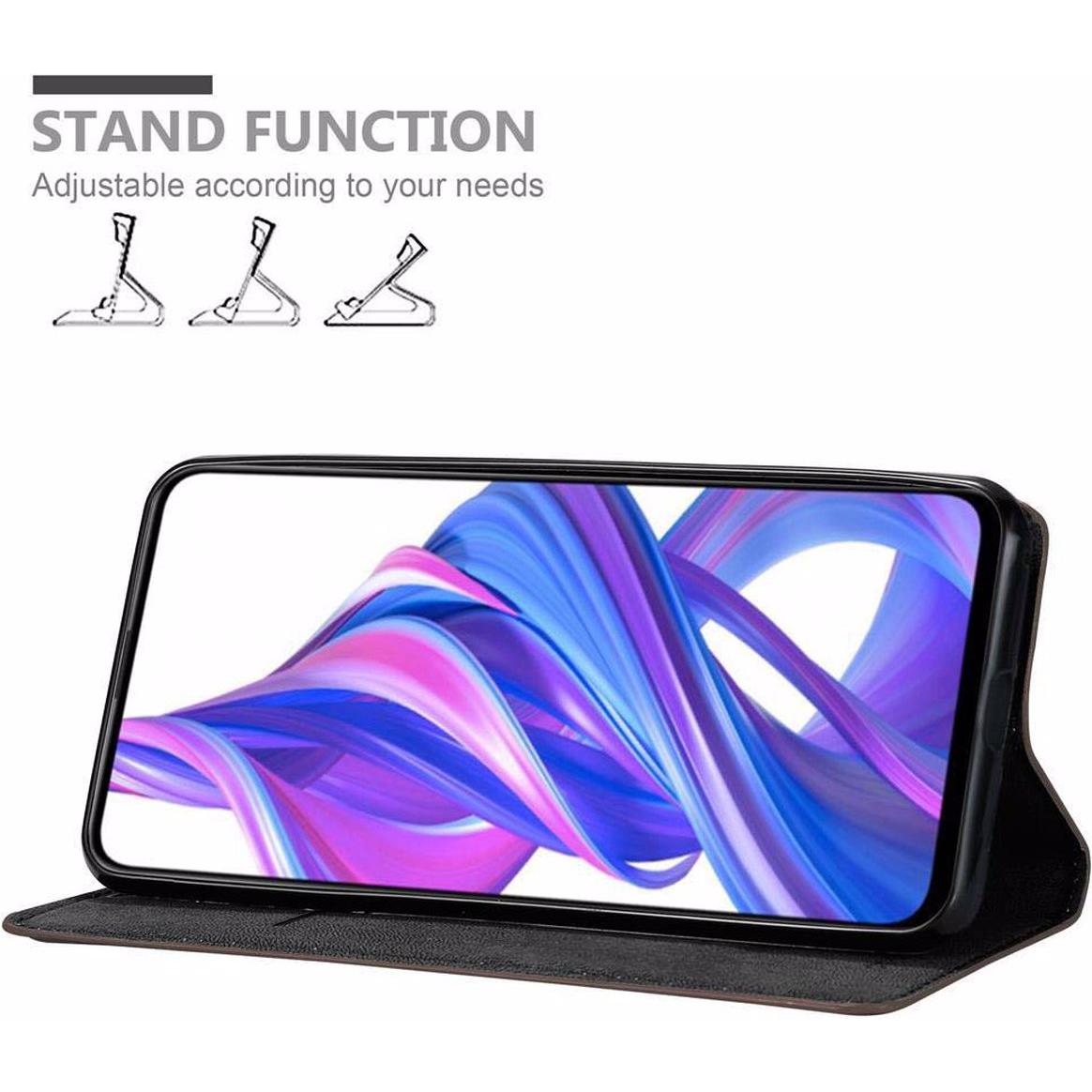 Thumbnail - Cadorabo Book Invisible Magnet Cover (Honor 9X), Smartphone Hülle, Braun