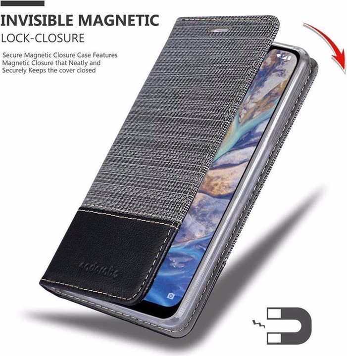 Produktbild Cadorabo Book Jeans Optik Cover (Nokia 7.1 Plus)