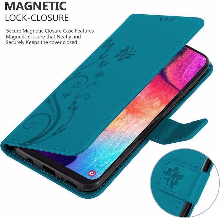 Produktbild Cadorabo Flower Book Cover (Samsung Galaxy A50)