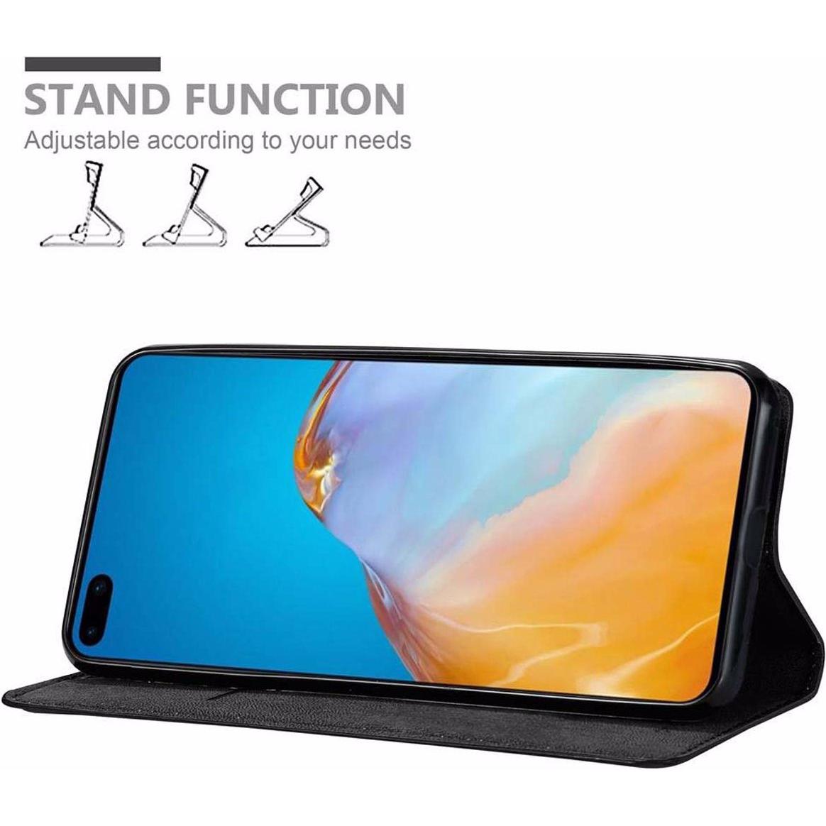 Thumbnail - Cadorabo Book Invisible Magnet Cover (Huawei P40), Smartphone Hülle, Schwarz