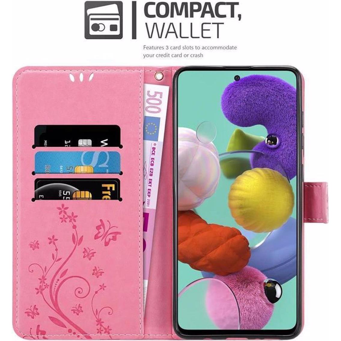 Thumbnail - Cadorabo Flower Book Cover (Samsung Galaxy M40s), Smartphone Hülle, Rosa