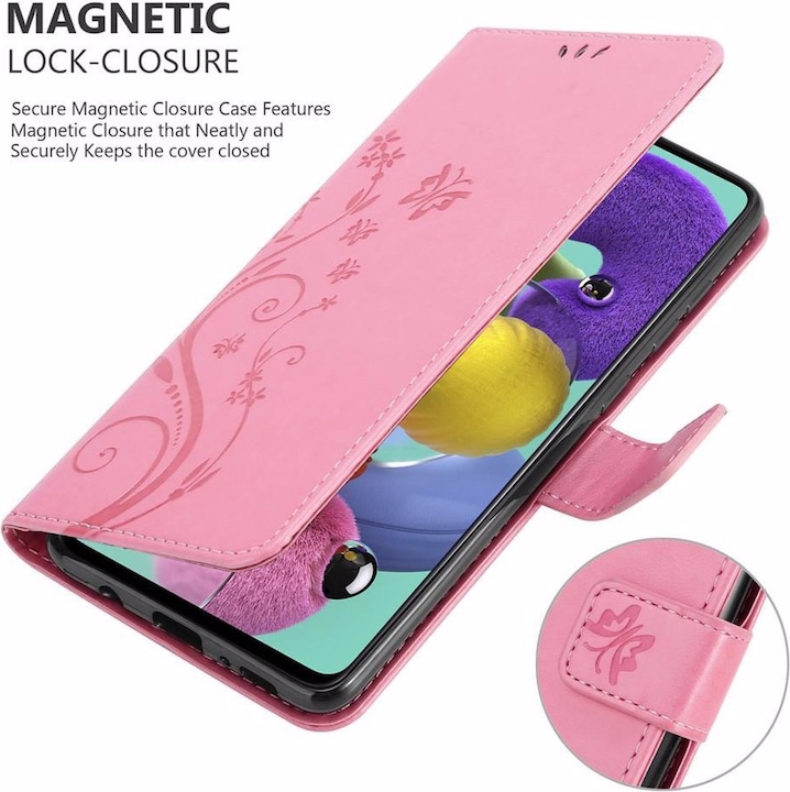 Actual product image Cadorabo Flower Book Cover (Samsung Galaxy M40s)