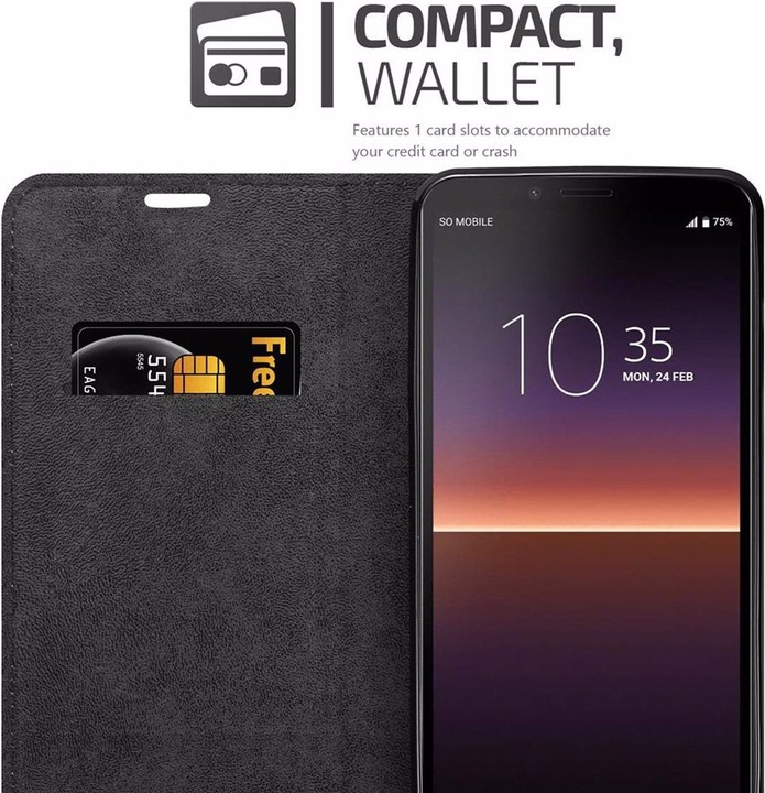 Actual product image Cadorabo Book Invisible Magnet Cover (Sony Xperia 10 II)