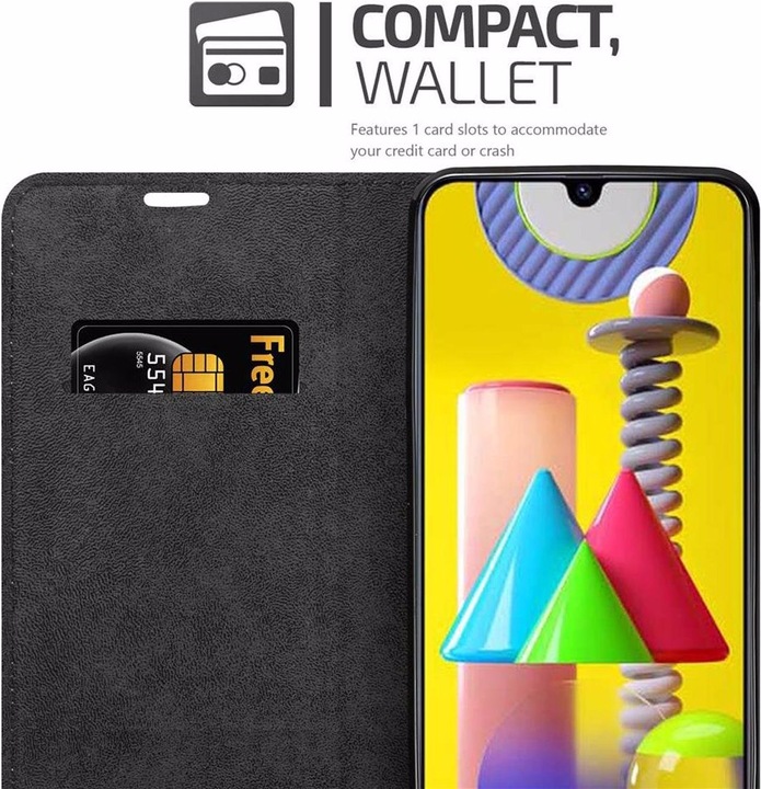 Actual product image Cadorabo Book Invisible Magnet Cover (Samsung Galaxy M31)
