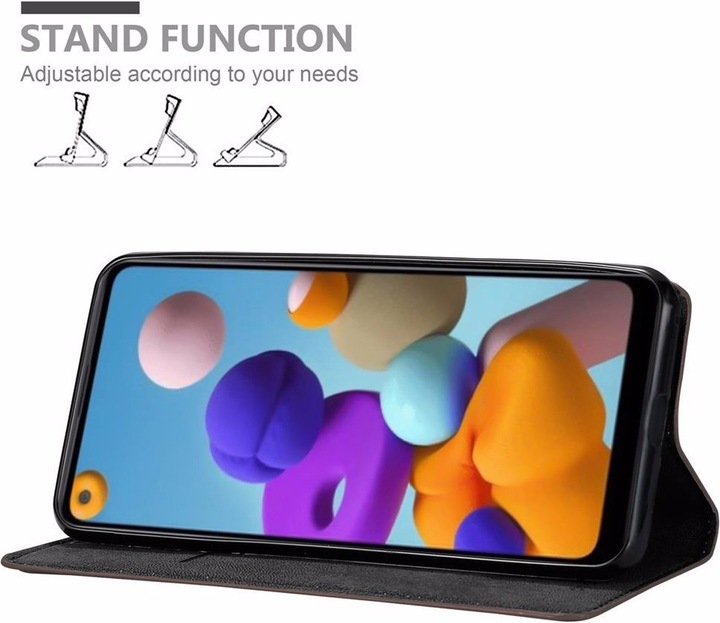 Actual product image Cadorabo Book Invisible Magnet Cover (Samsung Galaxy A21)