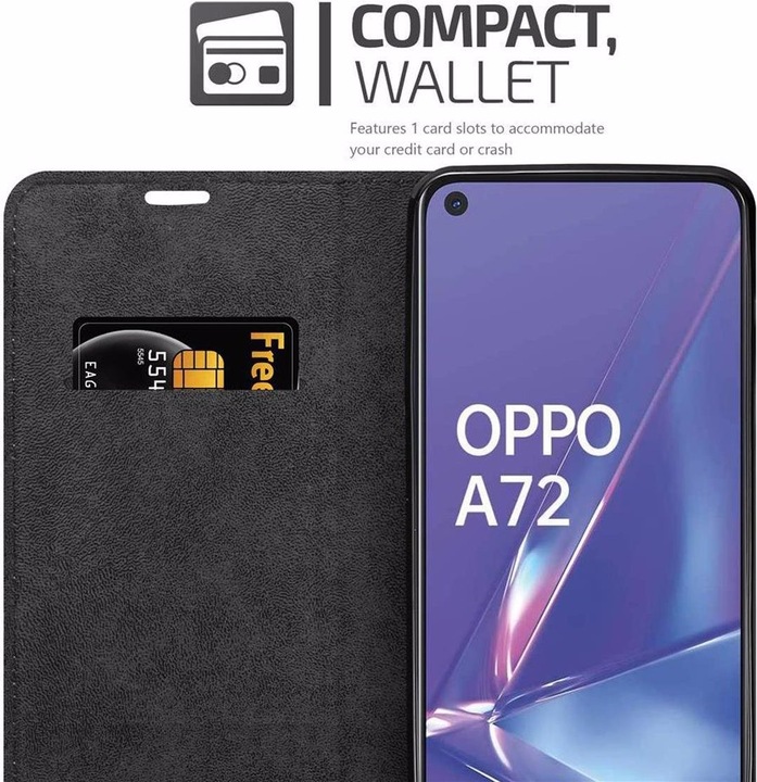 Actual product image Cadorabo Book Invisible Magnet Cover (Oppo A52)