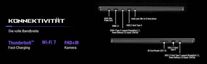Produktbild ASUS ROG Zephyrus G16 RTX 5060 (15.98", AMD Ryzen AI 7 350, 32.77 GB, 1000 GB, DE)