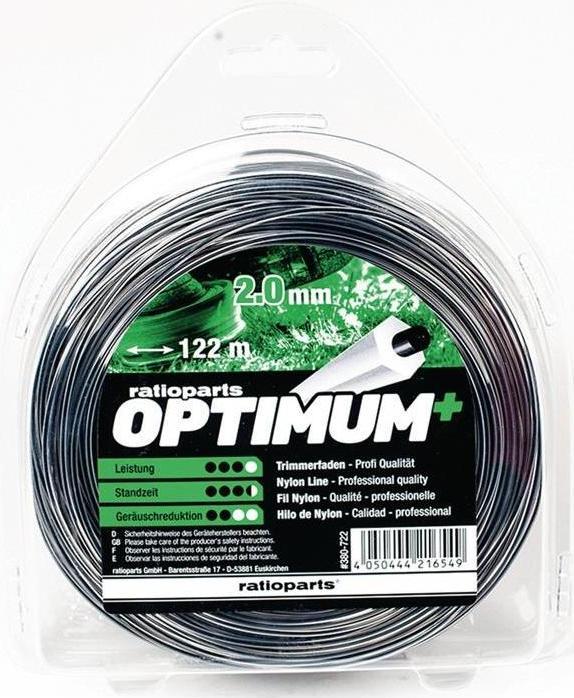 Produktbild Ratioparts Nylonfaden Optimum ( 4000722068 ) Fadenstärke 2,0 mm Fadenlänge 122 m (Rasentrimmer, Trimmerfaden + Fadenspule)