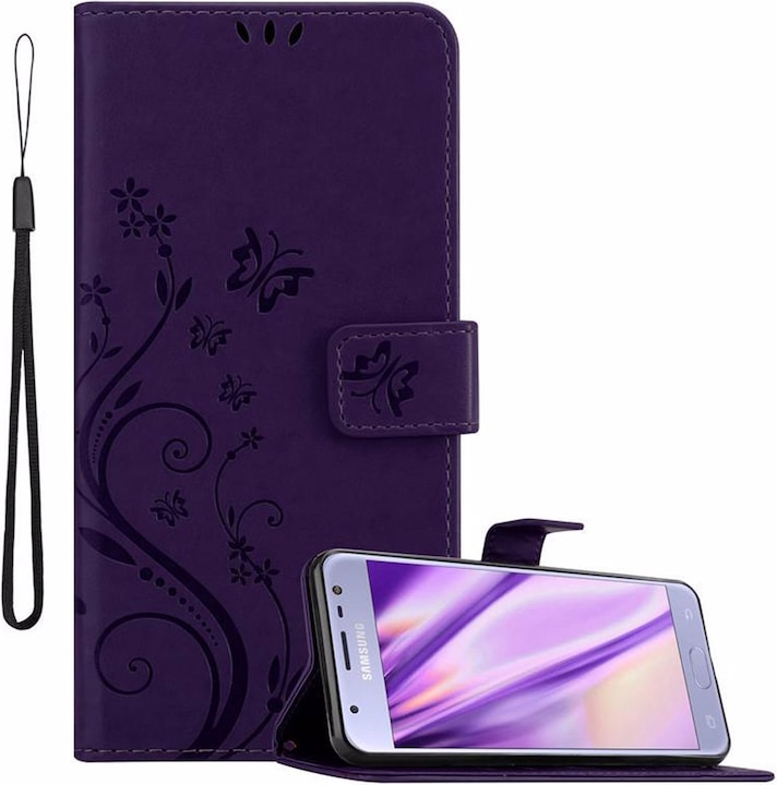 Actual product image Cadorabo Flower Book Cover (Samsung Galaxy J3 (2017))