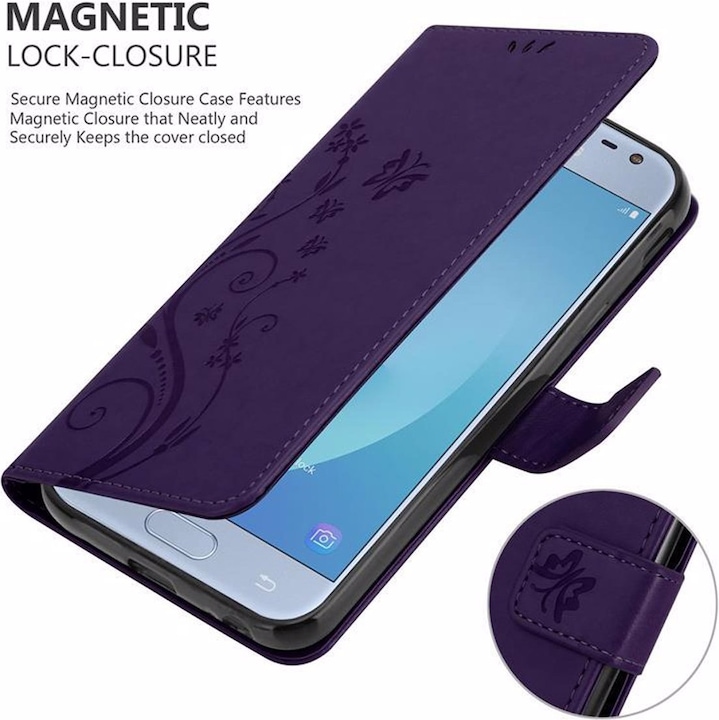 Actual product image Cadorabo Flower Book Cover (Samsung Galaxy J3 (2017))