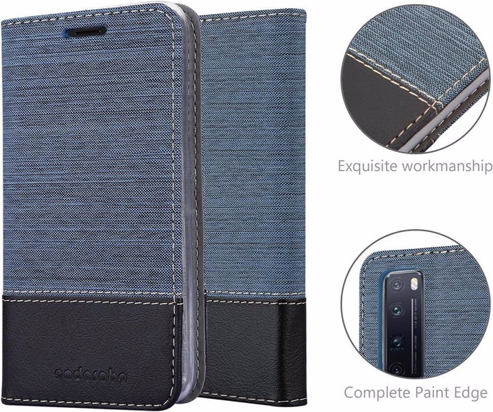 Produktbild Cadorabo Book Jeans Optik Cover (Huawei Nova 7 Pro 5G)