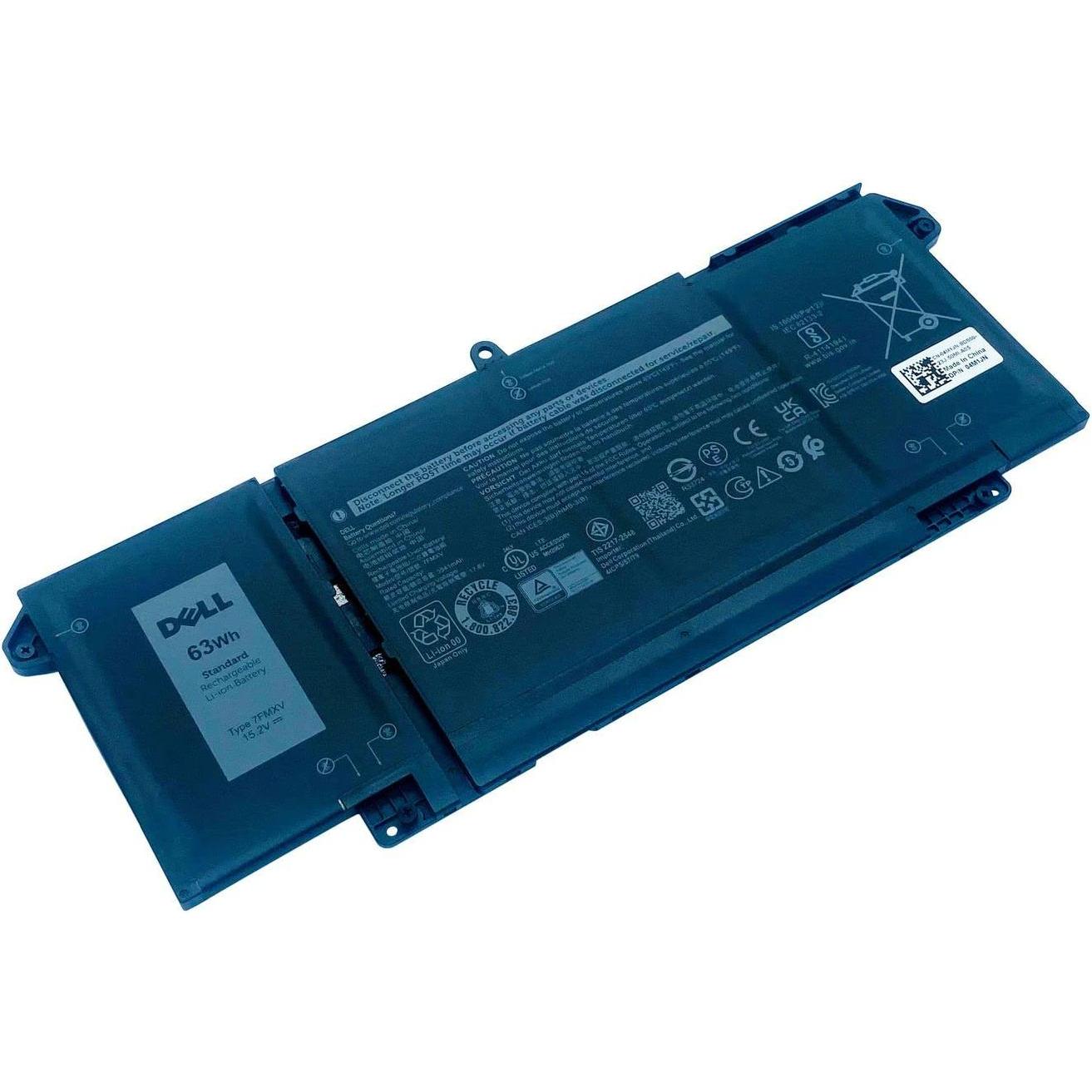 Dell BTRY,PRI,63WHR,4C,LITH,BYD (4 Zellen, 3941 mAh), Notebook Akku, Schwarz