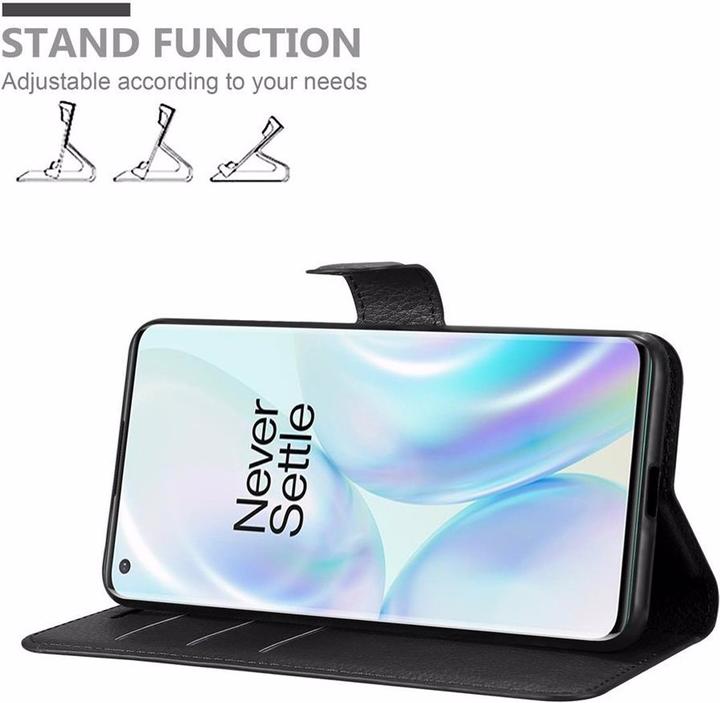 Actual product image Cadorabo Book with stand function cover (OnePlus 8 Pro)