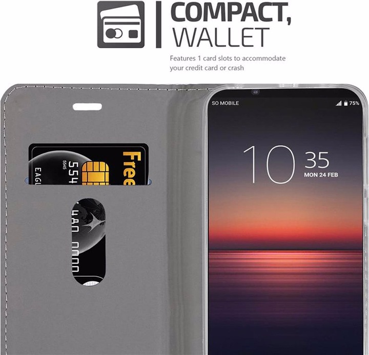 Produktbild Cadorabo Book Jeans Optik Cover (Sony Xperia 1 II)