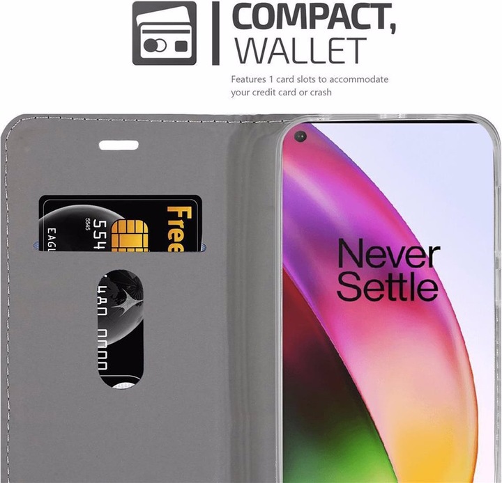 Produktbild Cadorabo Book Jeans Optik Cover (Oneplus 8)