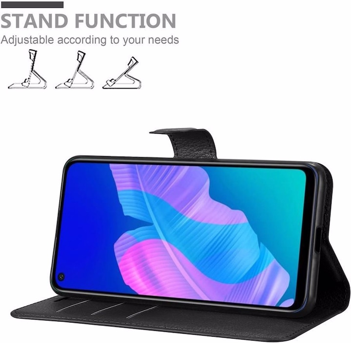 Actual product image Cadorabo Book with stand function cover (Huawei P40 Lite E)