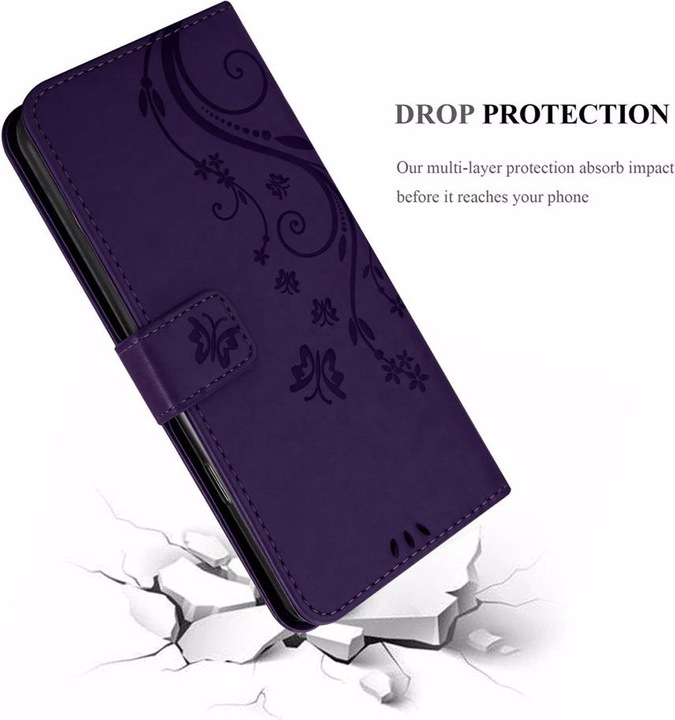 Produktbild Cadorabo Flower Book Cover (Huawei Y6 (2017), Huawei Y5 (2017))