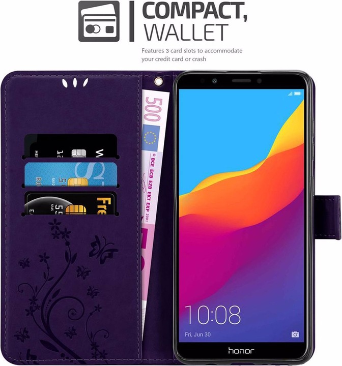 Actual product image Cadorabo Flower Book Cover (Honor 7c)