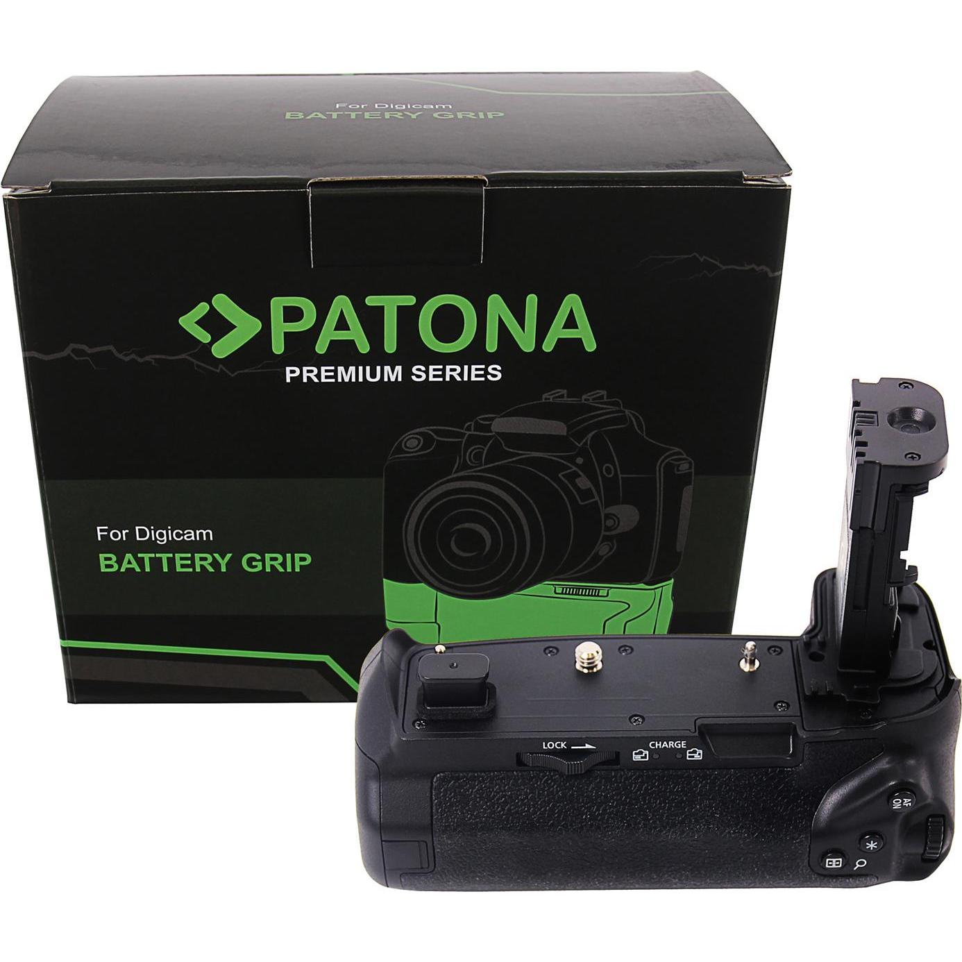 Patona Impugnatura Premium Per Batterie BG-E22 (Maniglia Della Batteria), Impugnatura + Battery Grip, Nero