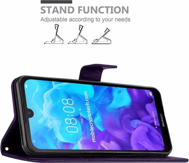 Image du produit Cadorabo Couverture du livre de fleurs (Huawei Y6 Pro)
