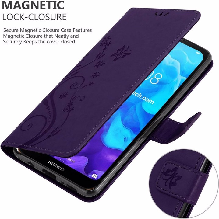 Produktbild Cadorabo Flower Book Cover (Huawei Y6 Pro)