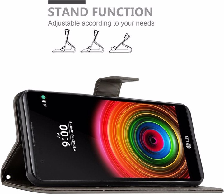 Produktbild Cadorabo Flower Book Cover (LG X Power)