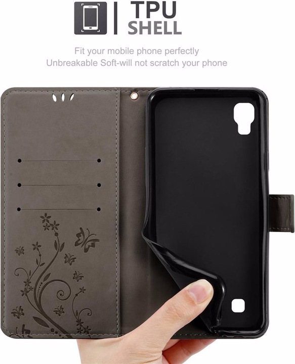 Produktbild Cadorabo Flower Book Cover (LG X Power)